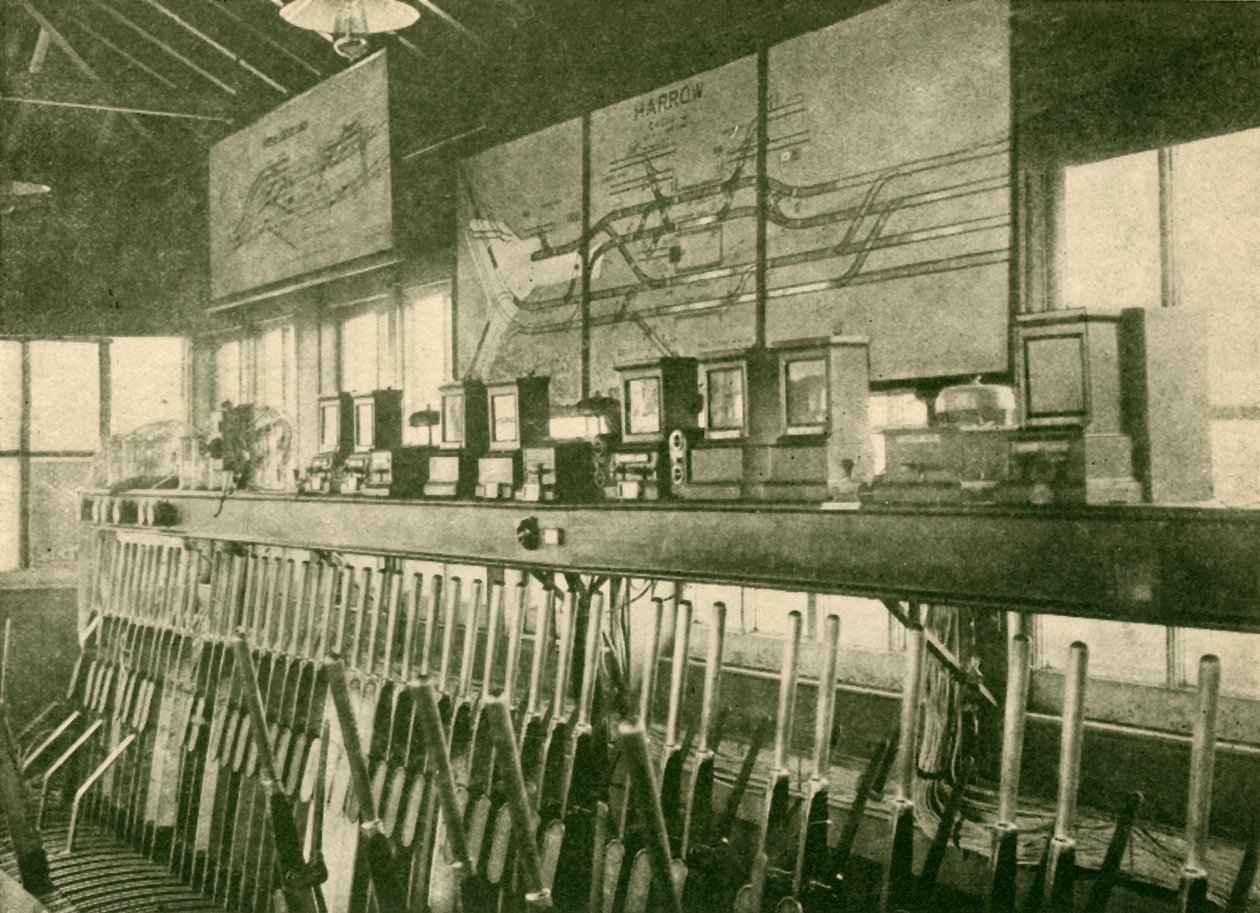 Treinbewegingsdiagram in seinhuis, Metropolitan Railway, 1930 door Unbekannt