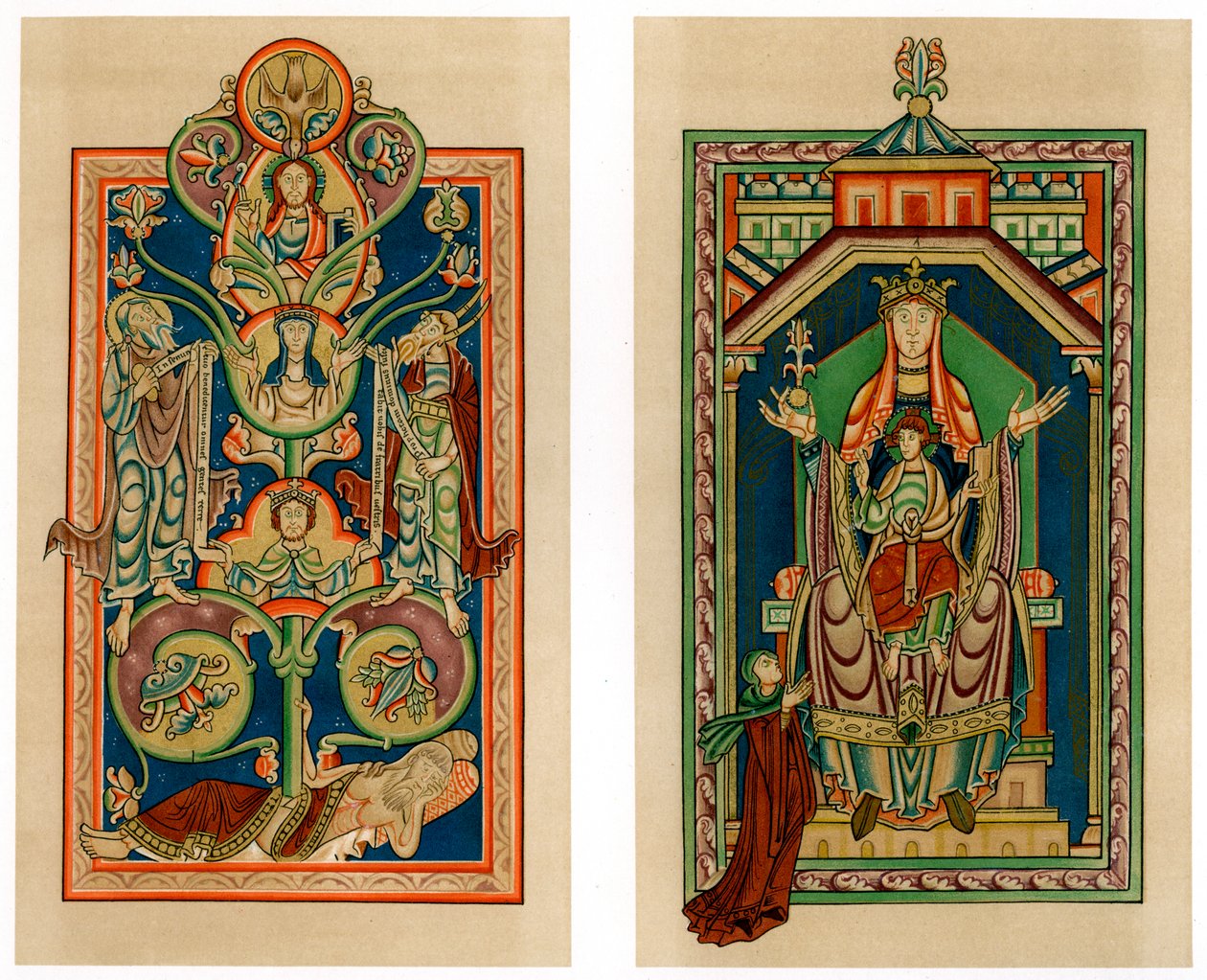Boom van Jesse en Maagd en Kind op de troon, ca. 1130-1140 door Unbekannt