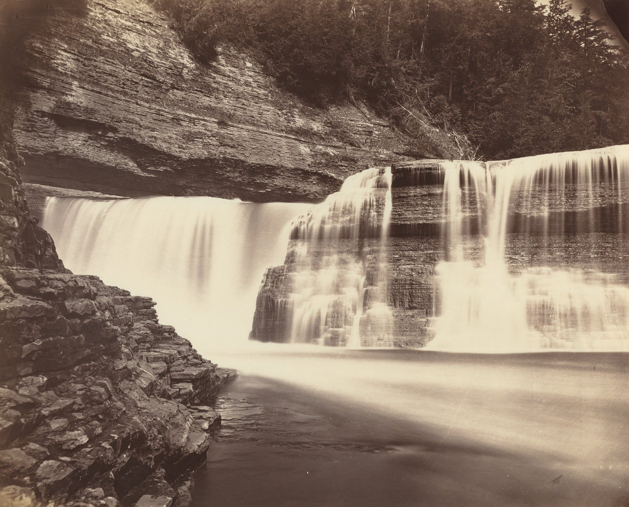 Trenton Falls, New York, c. 1870 door Unbekannt