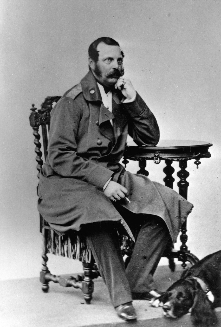 Tsaar Alexander II van Rusland, 1863 door Unbekannt