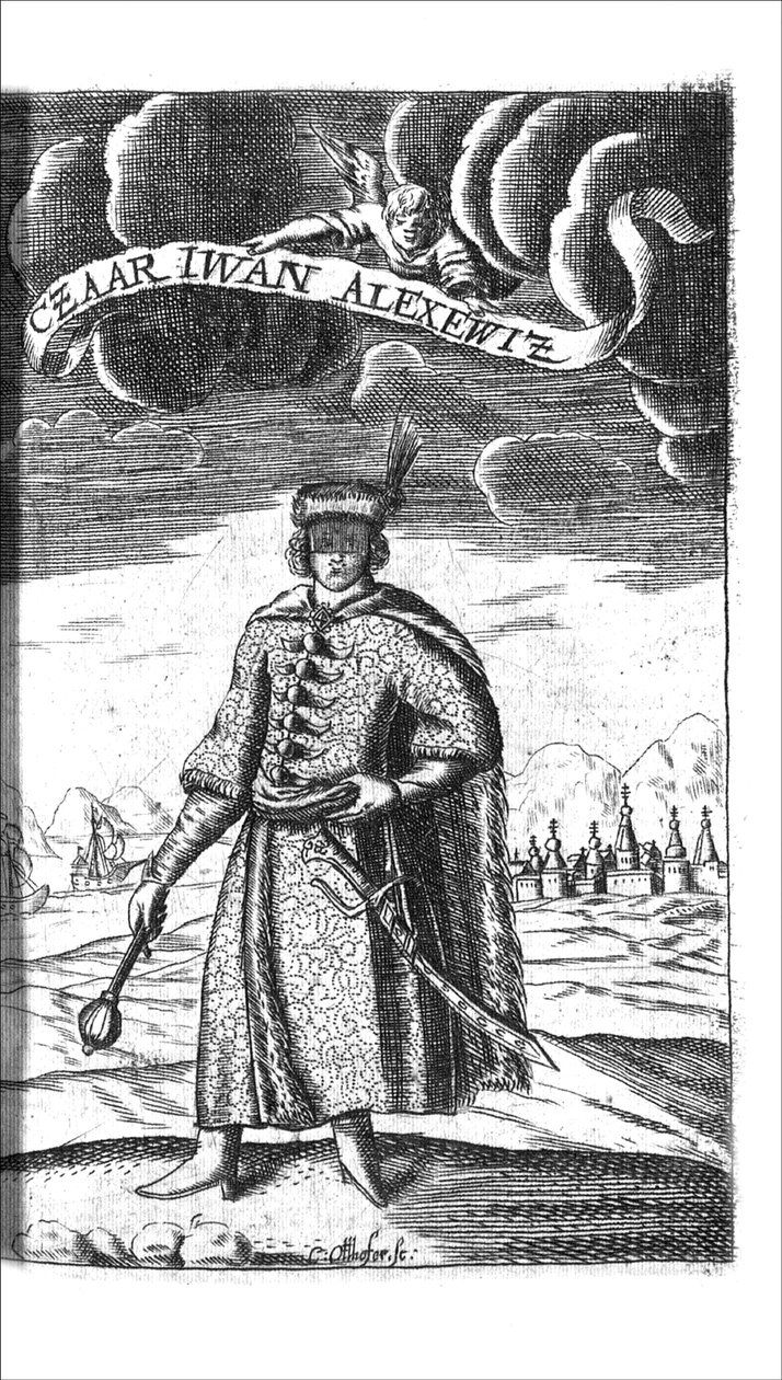 Tsaar Ivan V Alexeyevich uit Georg Adam Schleissing Derer beyden Czaaren in Reussland Iwan und Peter Alexewiz, 1693 door Unbekannt