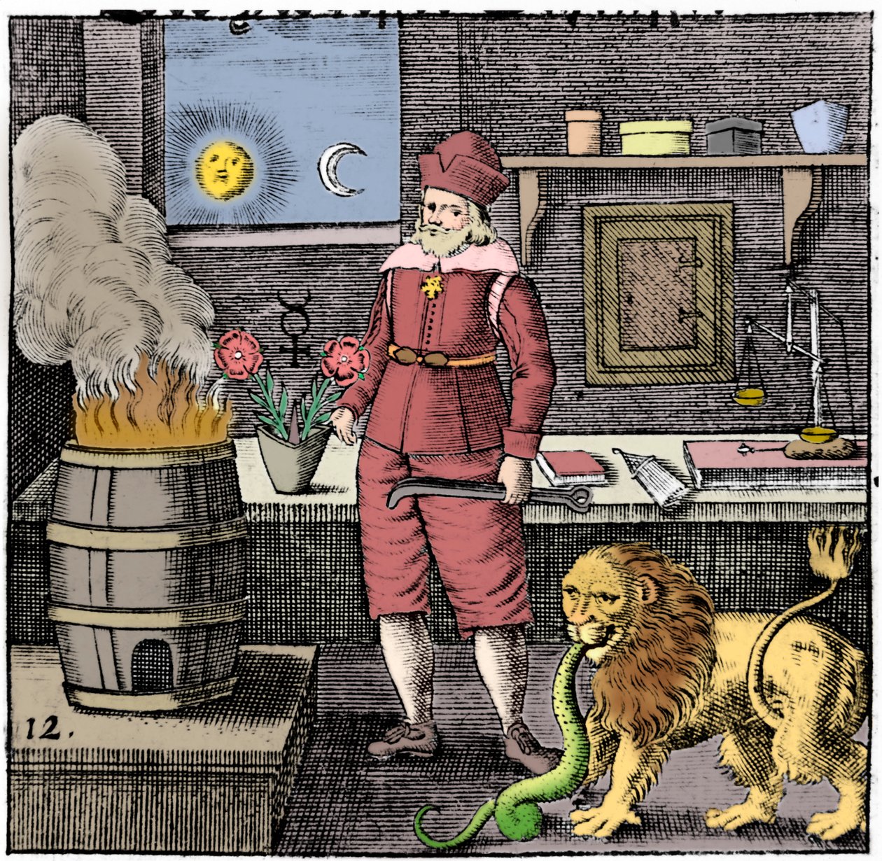 Twaalfde Sleutel van Basil Valentine, 1651 door Unbekannt