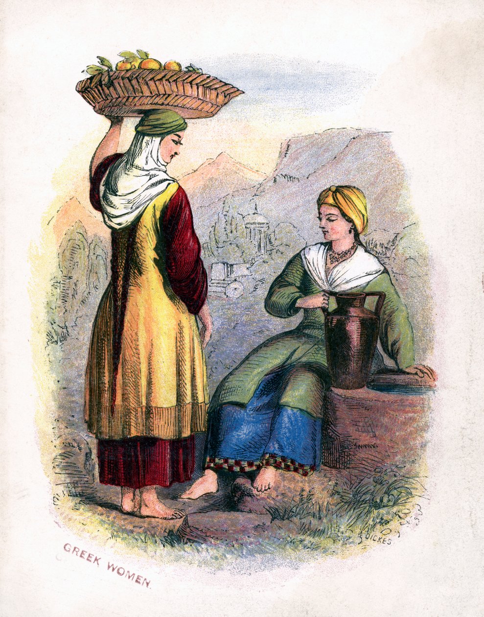 Twee Griekse vrouwen, ca. 1809 door Unbekannt