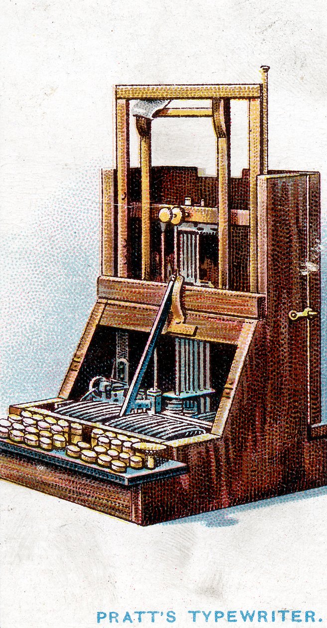 Typemachine gepatenteerd door John Pratt in 1866, 1915 door Unbekannt