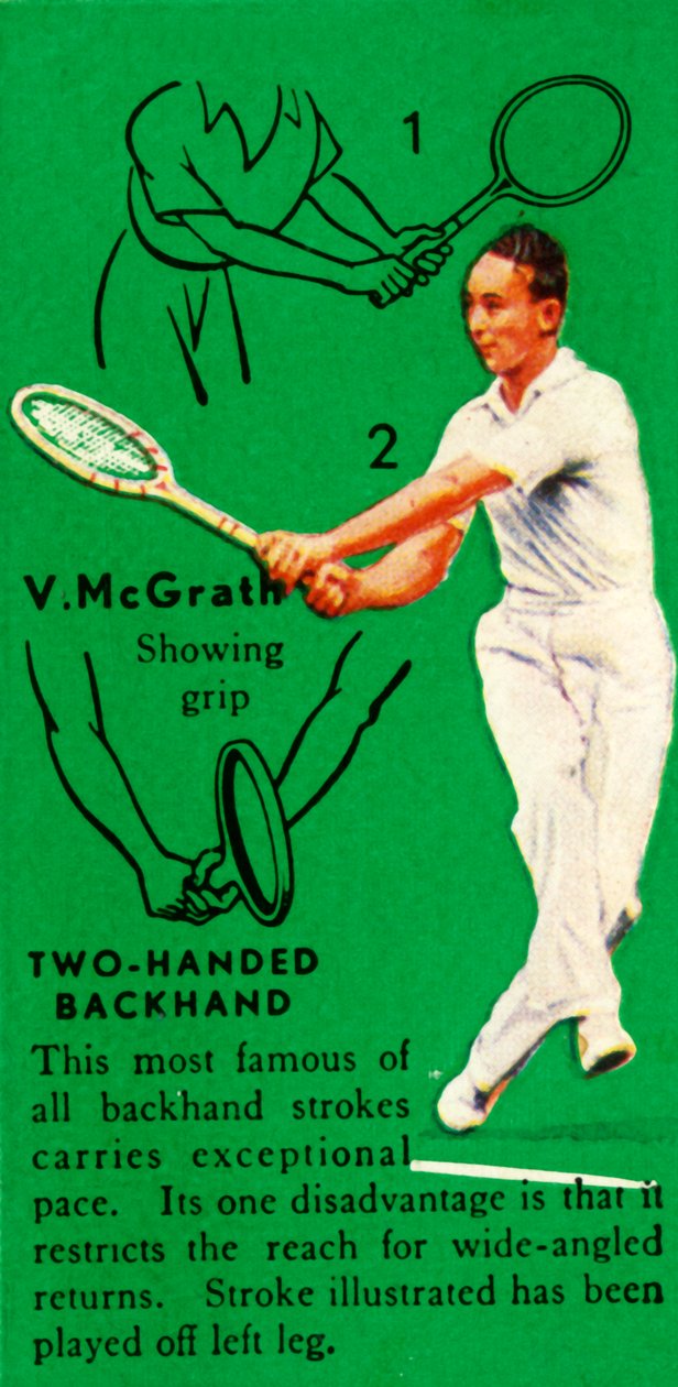 V. McGrath - Tweehandige backhand door Unbekannt