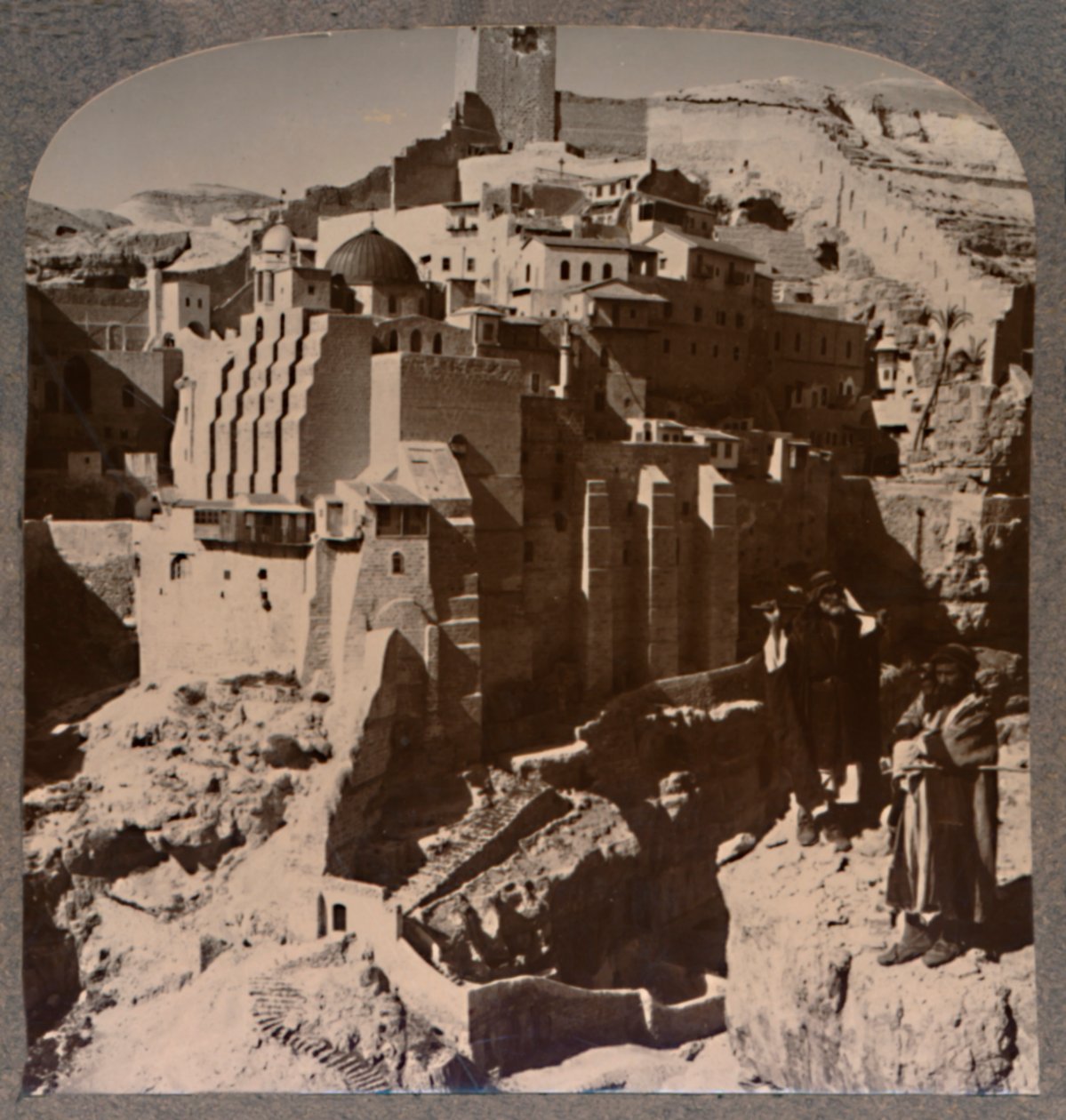Vallei van Mar Saba en Klooster, van Brook Kedron, ca. 1900 door Unbekannt