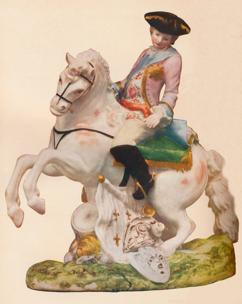 Vauxhall porseleinen figuur, waarschijnlijk Ferdinand, hertog van Brunswijk, ca. 1755-60 door Unbekannt