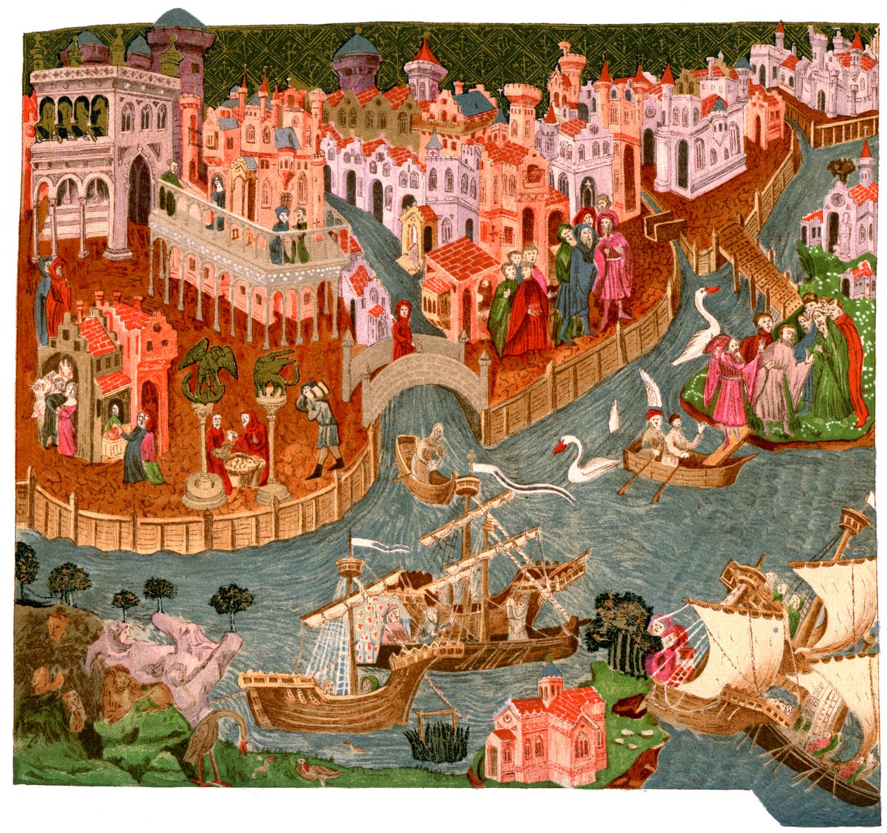 Venetië in 1338, 1892 door Unbekannt