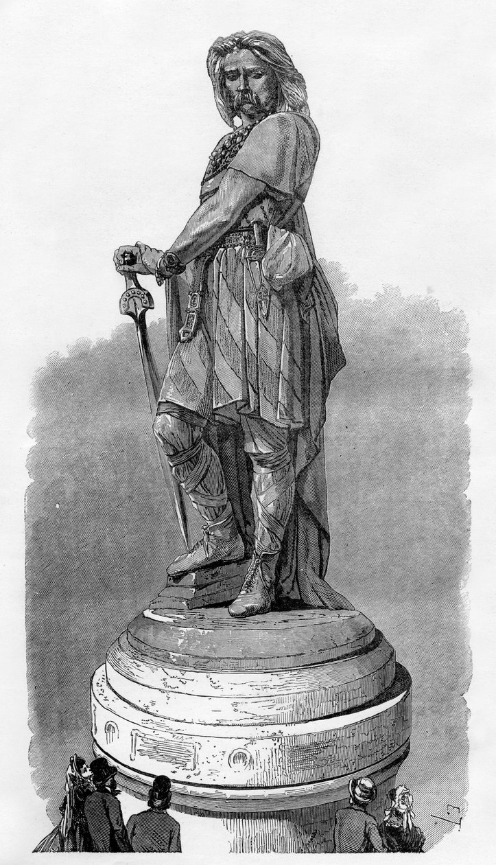 Vercingetorix Monument in Alesia, nabij Dijon, Frankrijk door Unbekannt