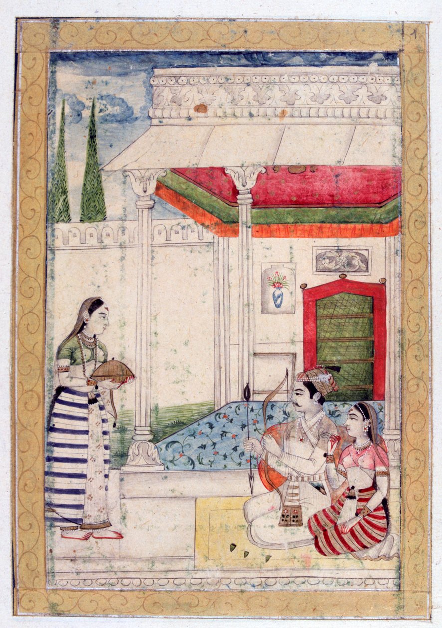 Vibhasa Ragini, Ragamala Album, School van Rajasthan, 19e eeuw door Unbekannt