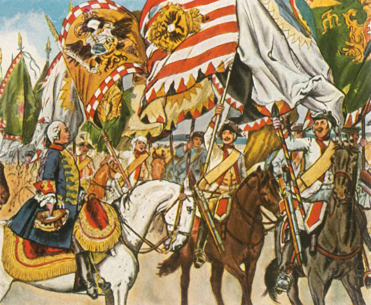 Overwinningsviering in Hohenfriedberg, 4 juni 1745, 1936 door Unbekannt