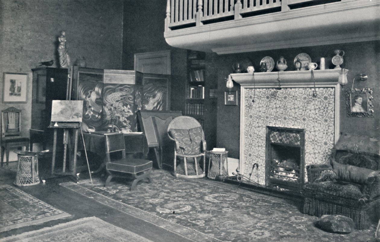 Uitzicht in het atelier van Sir E. A. Waterlow, R.A. door Unbekannt