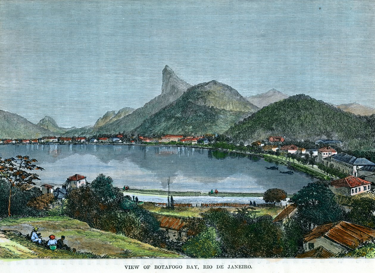 Uitzicht op Botafogo Bay, Rio de Janeiro, Brazilië door Unbekannt
