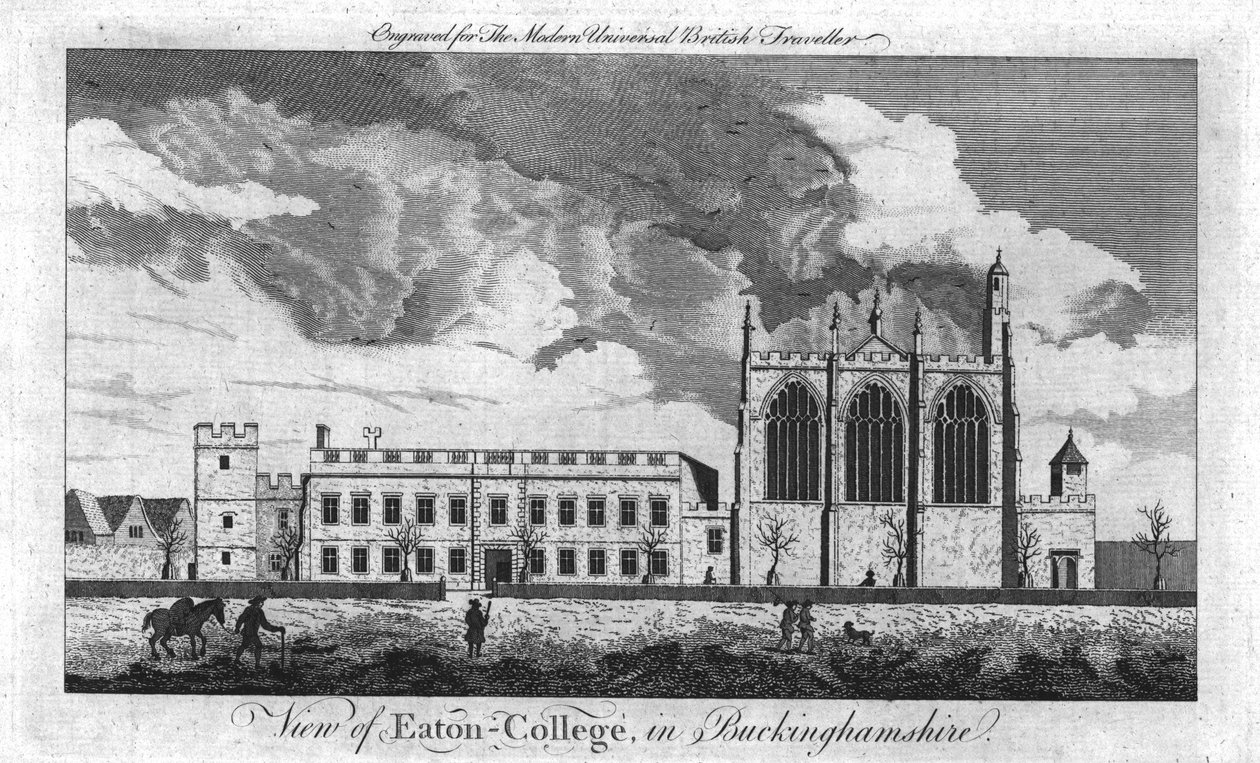 Uitzicht op Eaton-College, in Buckinghamshire, ca. 1779 door Unbekannt