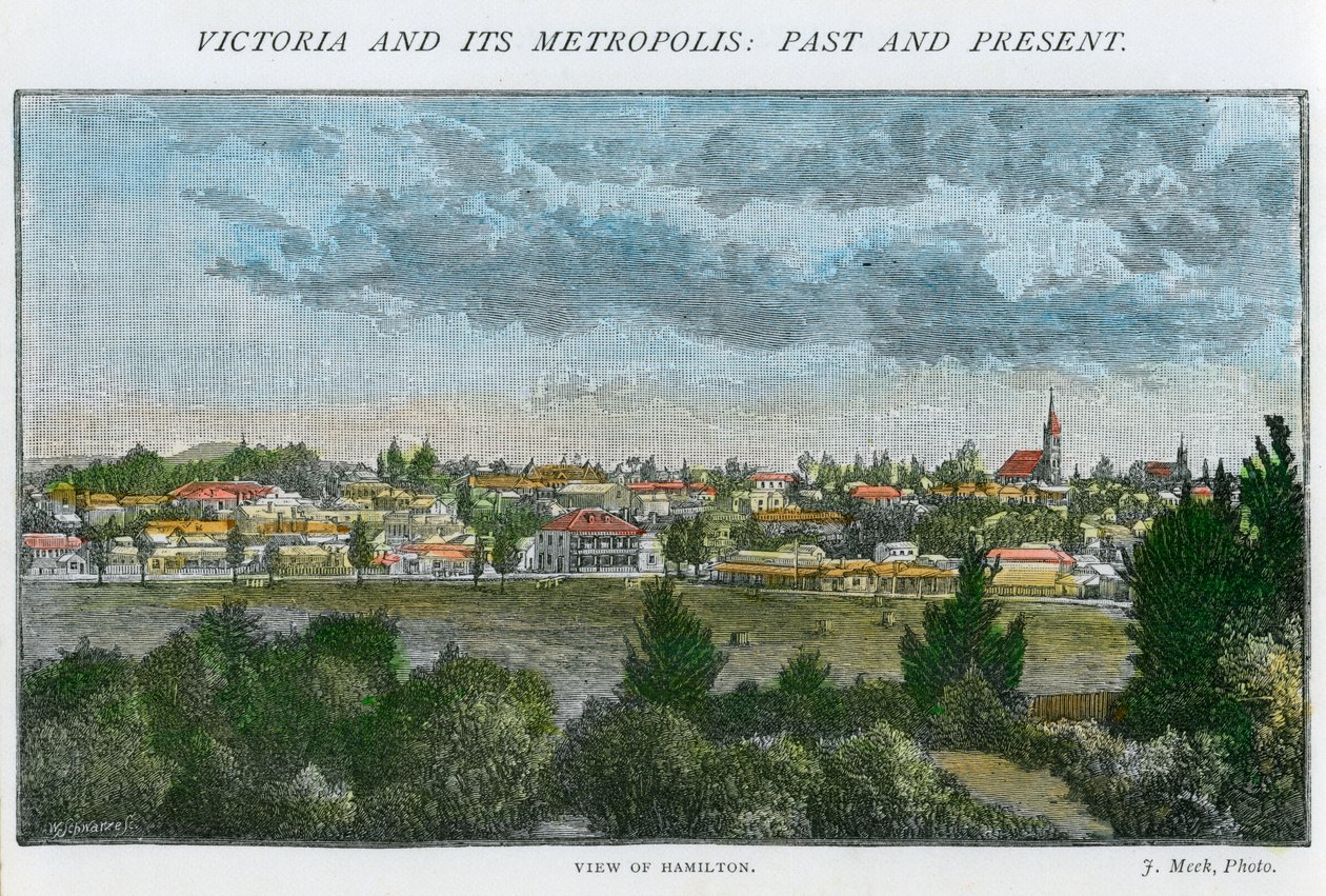Uitzicht op Hamilton, Victoria, Australië, c1885 door Unbekannt