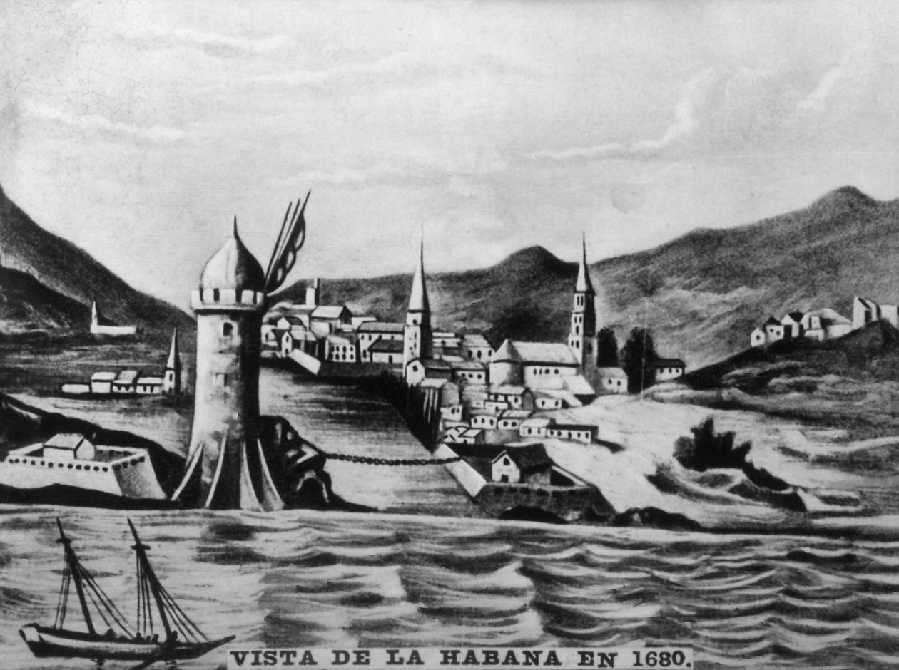 Uitzicht op Havana, 1680, 1920s door Unbekannt