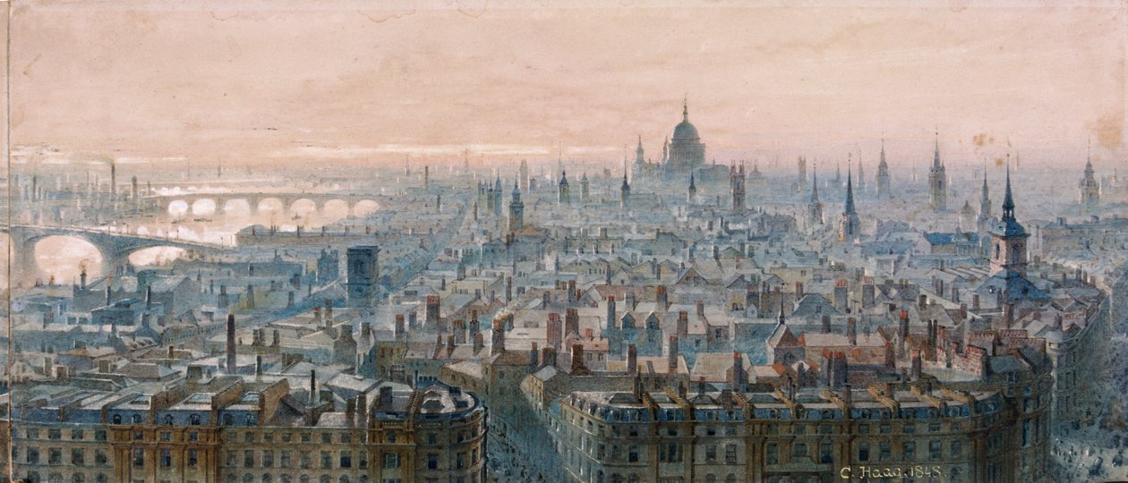 Uitzicht op Londen door Unbekannt