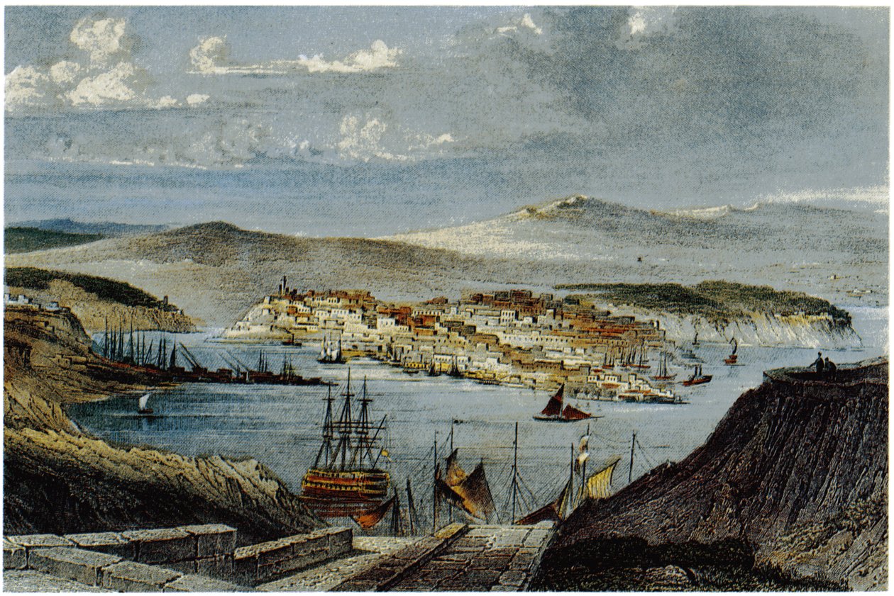 Uitzicht op Sebastopol, ca. 1850 door Unbekannt