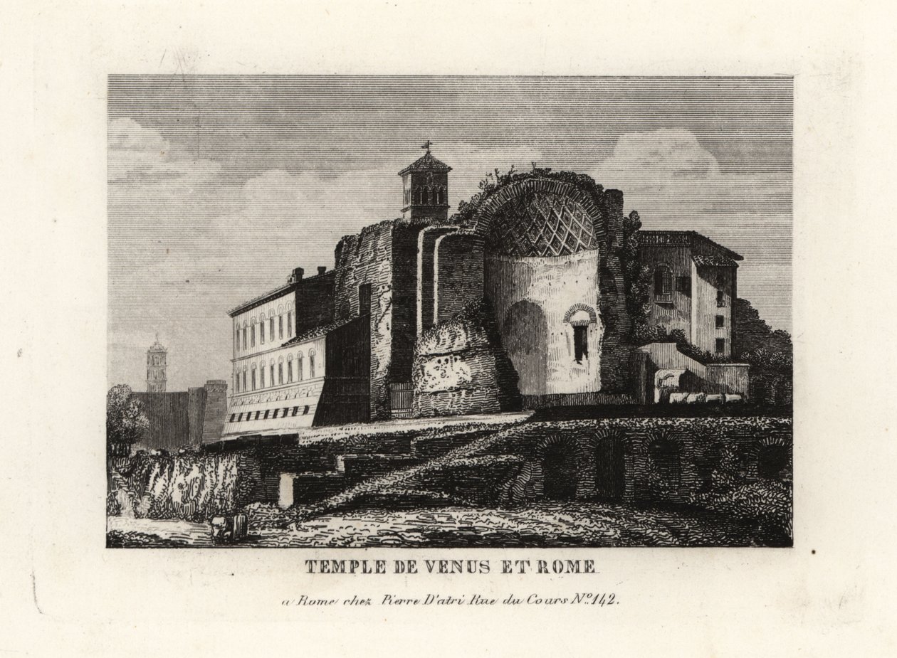Uitzicht op de Tempel van Venus en Roma, Rome door Unbekannt