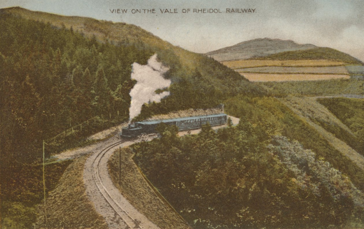 Uitzicht op de Vale of Rheidol Railway, begin 20e eeuw door Unbekannt
