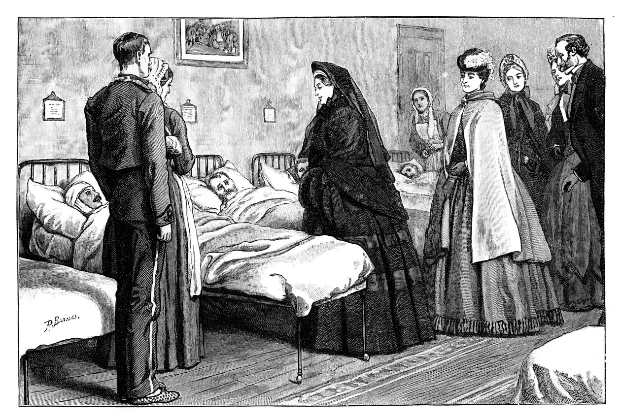 Bezoek van Koningin Victoria aan Netley Hospital, Hampshire door Unbekannt
