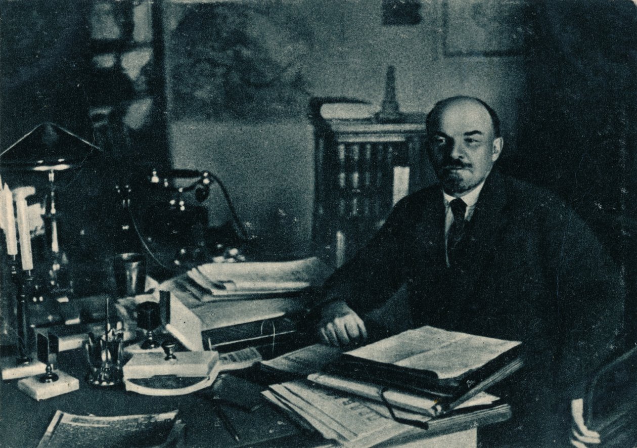 Vladimir Ilich Lenin, Russische Bolsjewistische leider, Moskou, Rusland, 7 oktober 1922 door Unbekannt