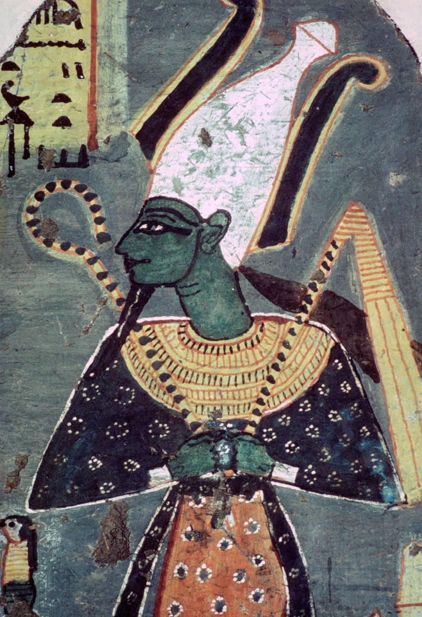 Muurschildering van Osiris Khenti-Amentiu, uit een graf in Thebe door Unbekannt