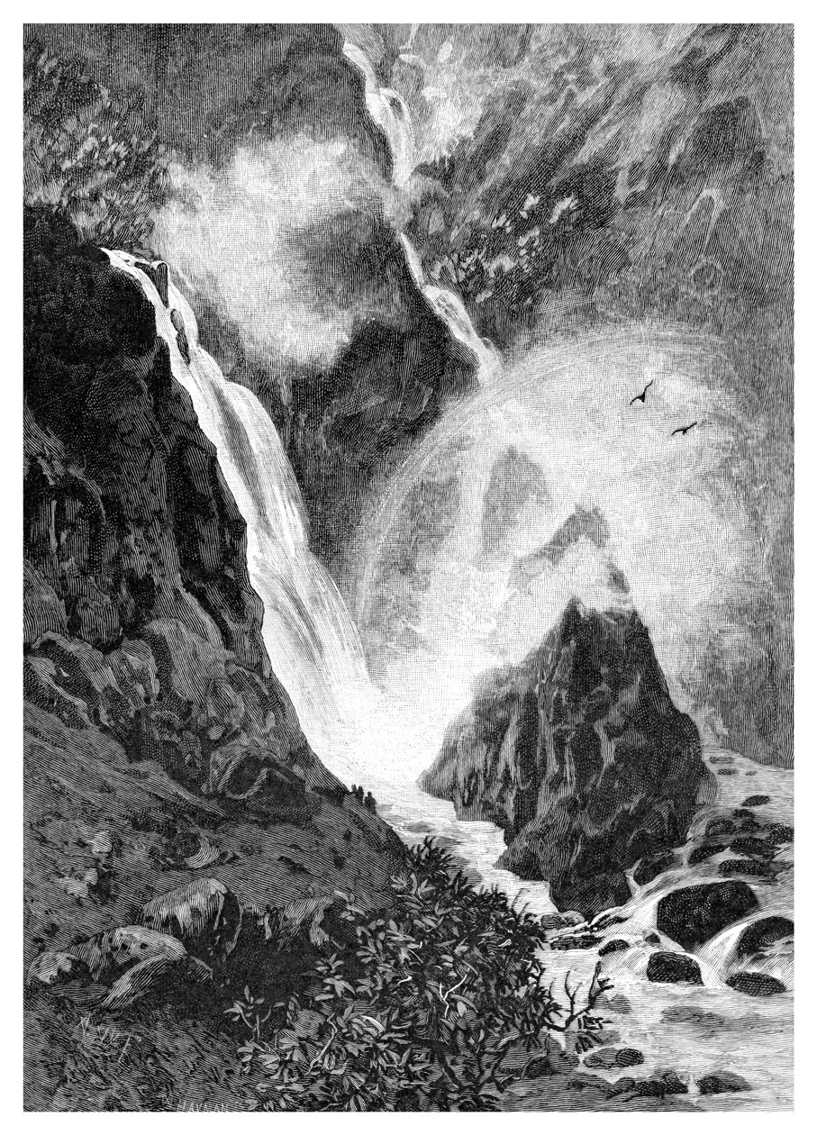 Wallamumbi Falls, New South Wales, Australië, 1886 door Unbekannt