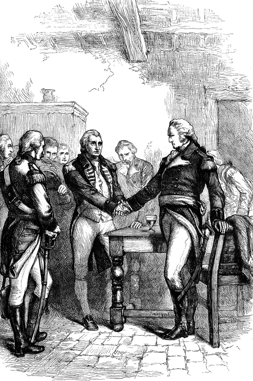 Washington neemt afscheid van zijn oude kameraden, 1783 ca. 1880 door Unbekannt