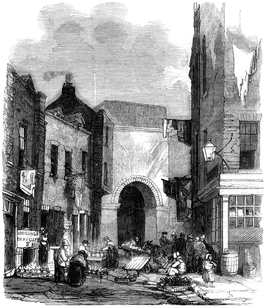 Watertank in St. Giles in the Fields, Londen, 1858 door Unbekannt