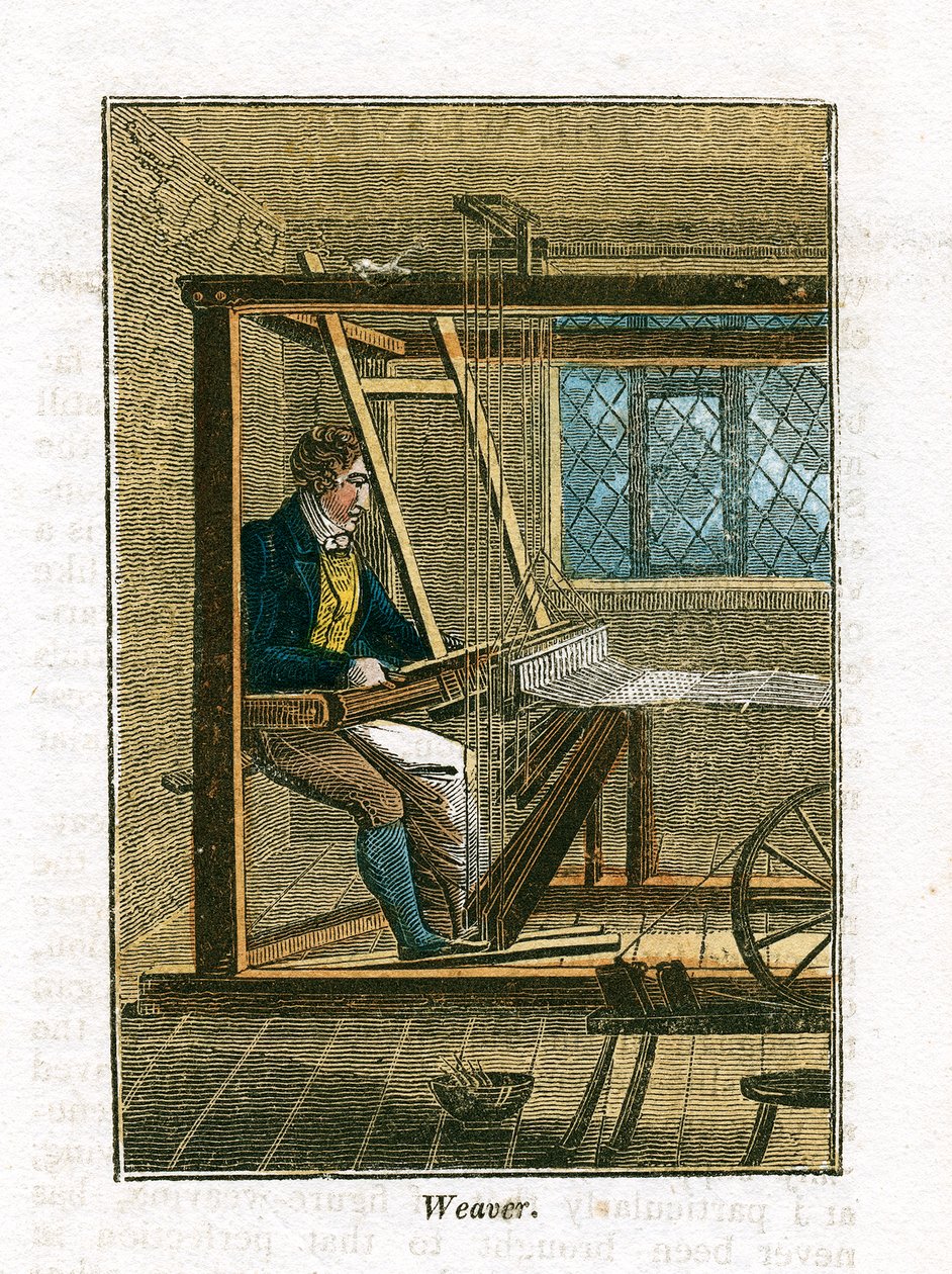Wever aan zijn weefgetouw, 1823 door Unbekannt