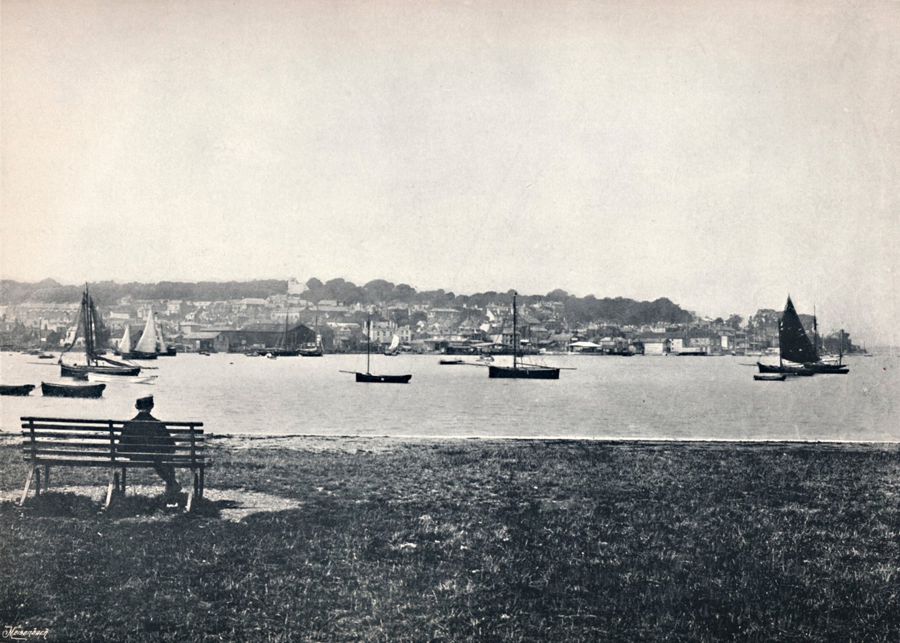 West Cowes - Uitzicht vanaf East Cowes, 1895 door Unbekannt