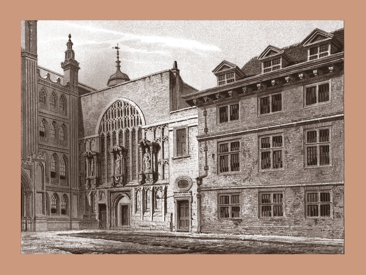 Westelijke Voorzijde van Guildhall Kapel, 1886 door Unbekannt