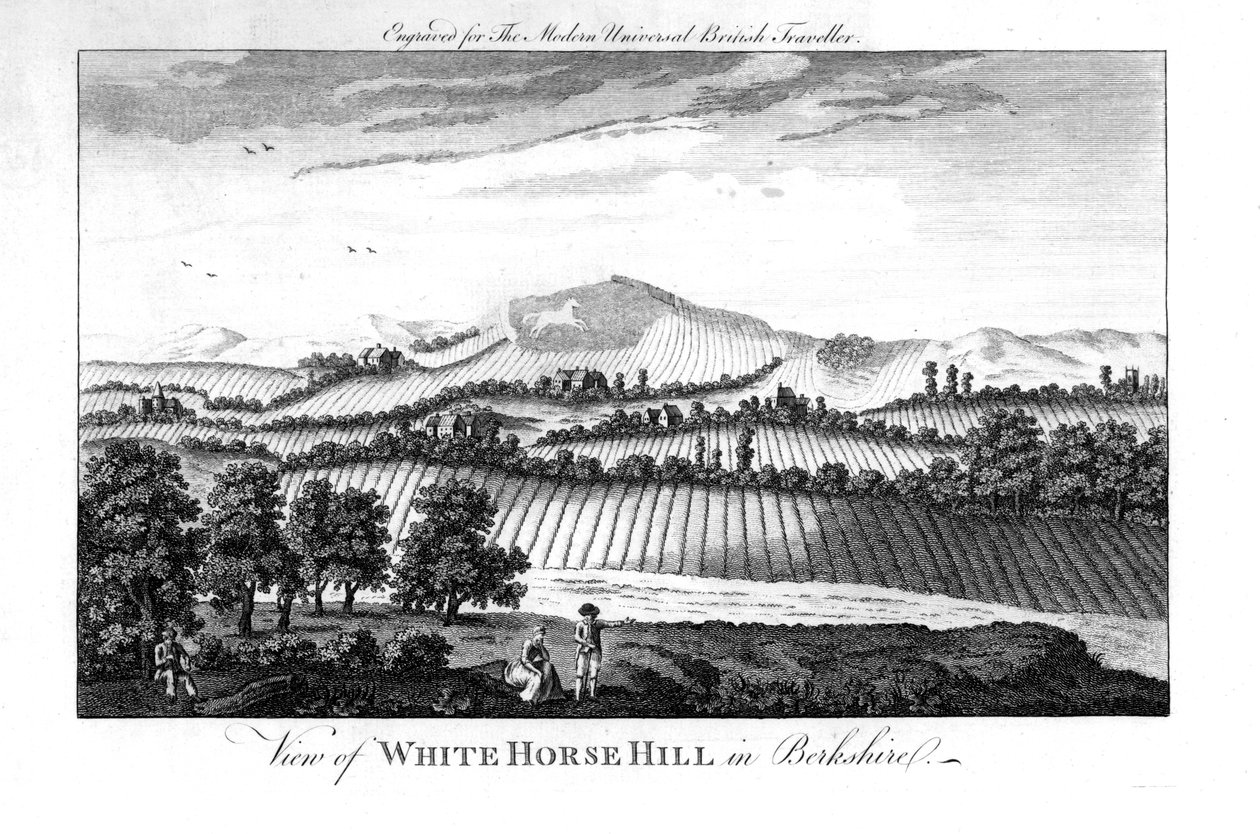 White Horse Hill, Berkshire, laat 18e eeuw door Unbekannt