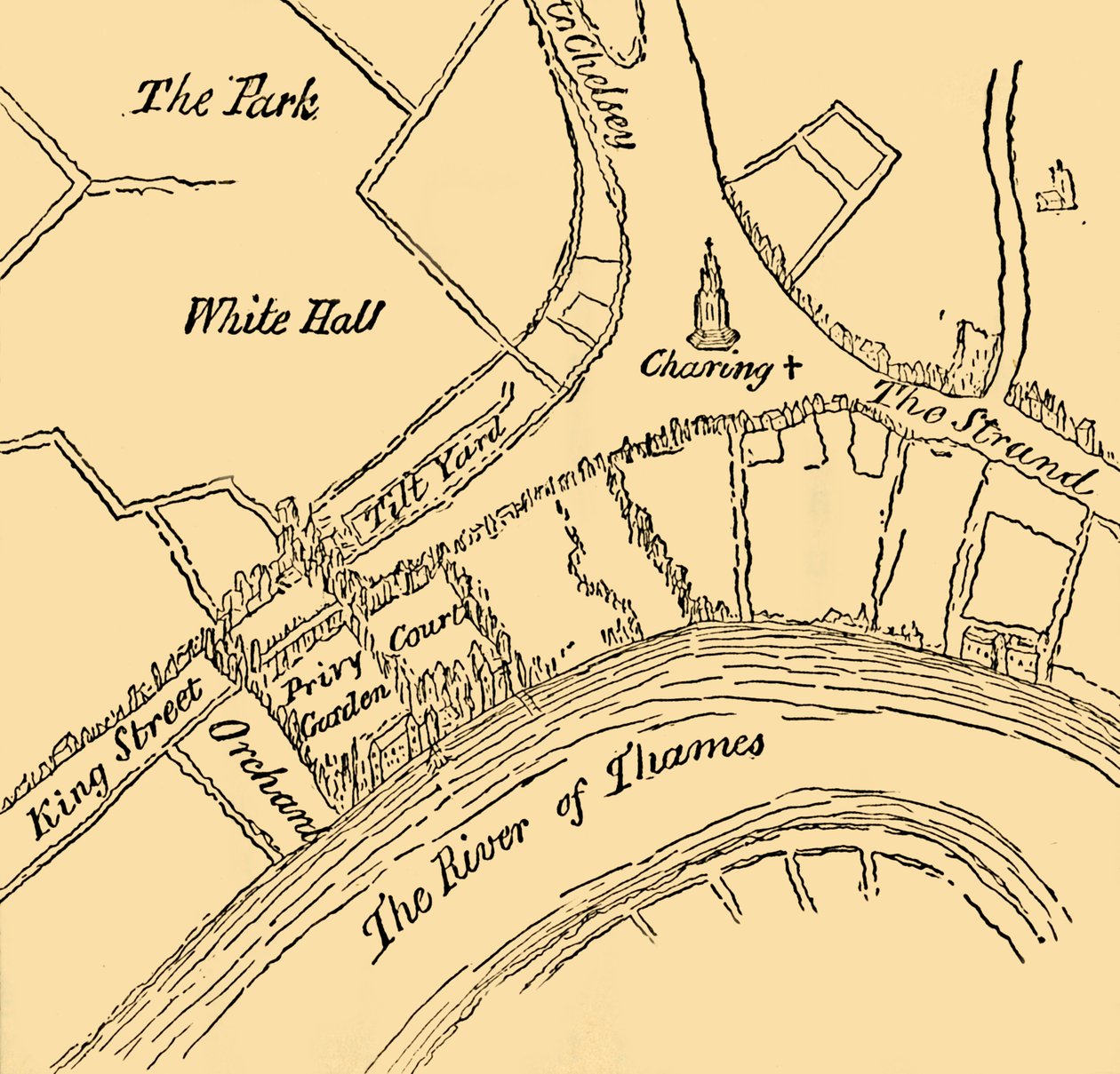 Whitehall tijdens het bewind van Hendrik VIII, 1881 door Unbekannt