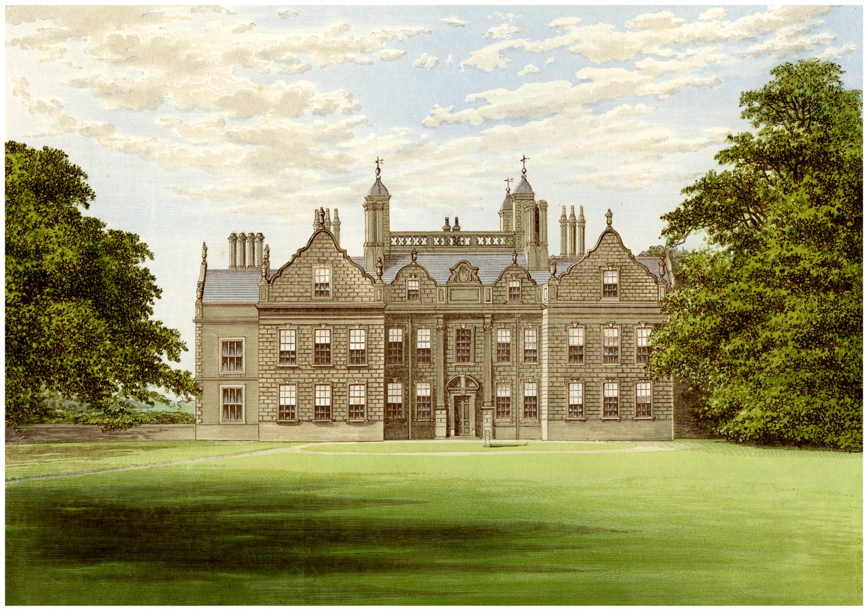 Willesley Hall, Derbyshire, huis van de Graaf van Loudoun, ca. 1880 door Unbekannt