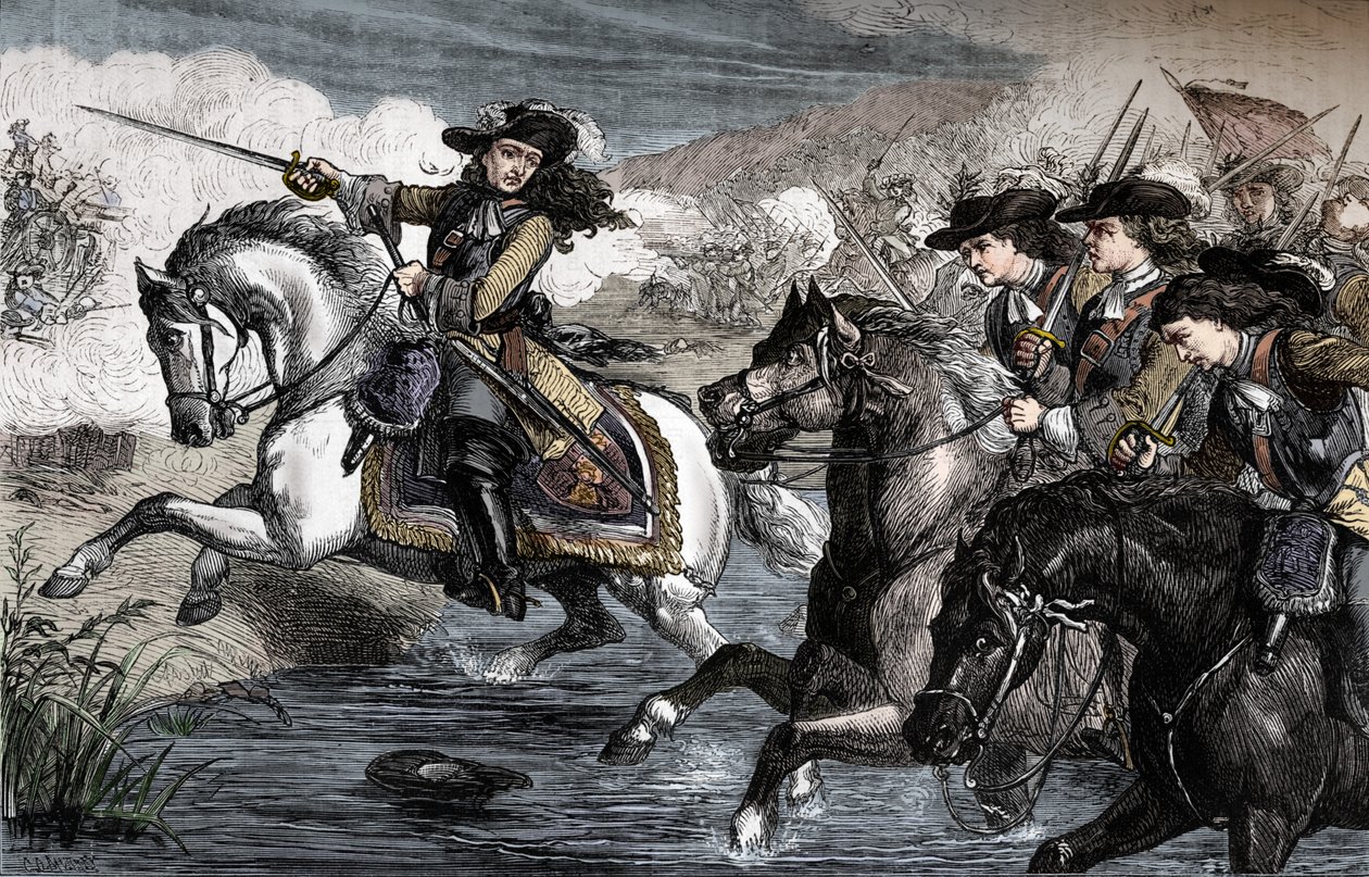 Willem III. Bij de Boyne, 1690, ca. 1880 door Unbekannt
