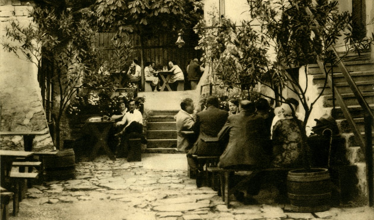 Wijnmakerij in Grinzing, Wenen, Oostenrijk, ca. 1935 door Unbekannt