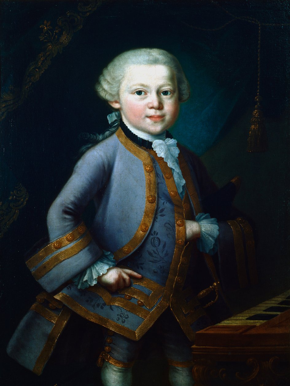 Wolfgang Amadeus Mozart, Oostenrijkse componist, 1761 door Unbekannt