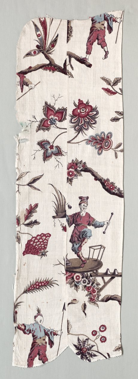 Houtsnede Gedrukte Textiel Fragmenten, ca. 1785 door Unbekannt