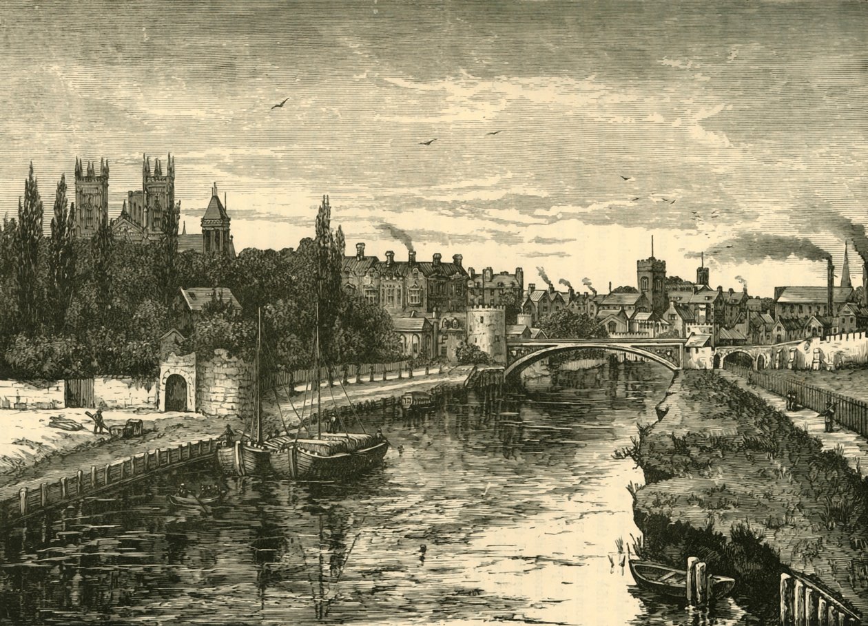 York, vanaf de Ouse, 1898 door Unbekannt