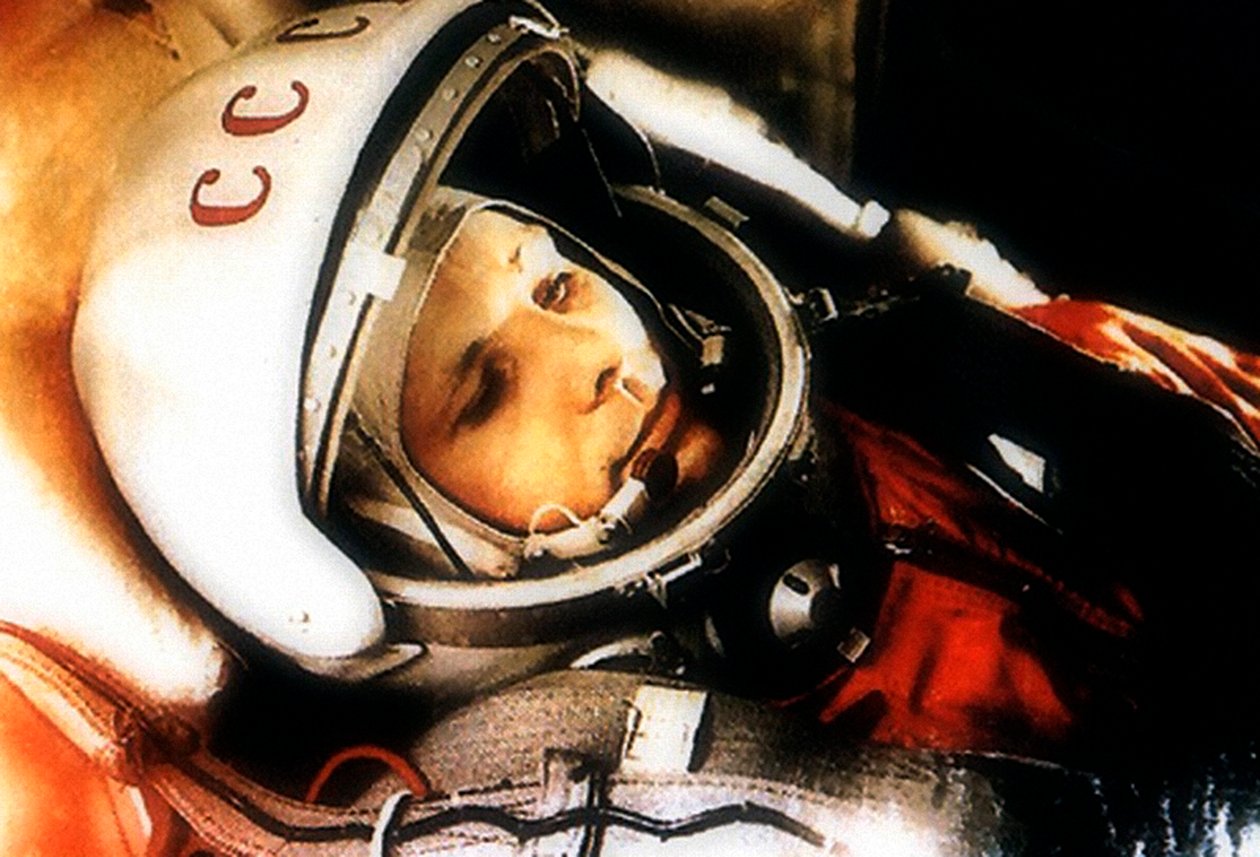Juri Gagarin, Russische kosmonaut, 1961 door Unbekannt