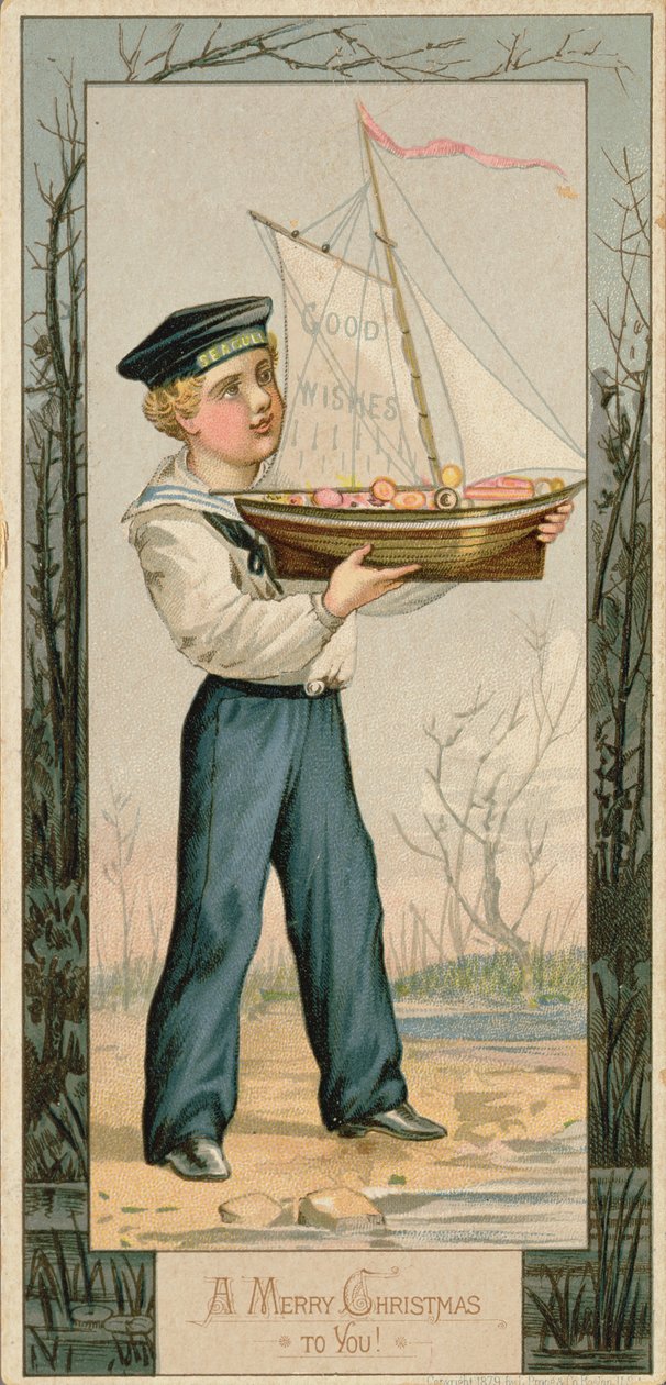Vrolijk Kerstfeest voor jou, kerstkaart, 1879 door Unbekannt Unbekannt