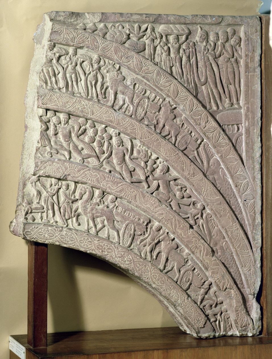 Architraaf van een poort, rood zandsteen, Mathura, UP, 2e eeuw n.Chr. door Unbekannt Unbekannt