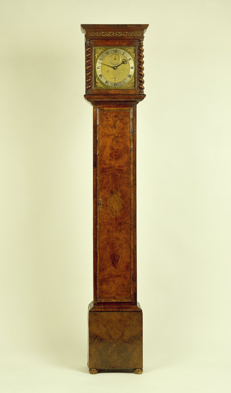 Charles II walnoten staande klok, door Charles Gretton (fl.1672-1733) door Unbekannt Unbekannt