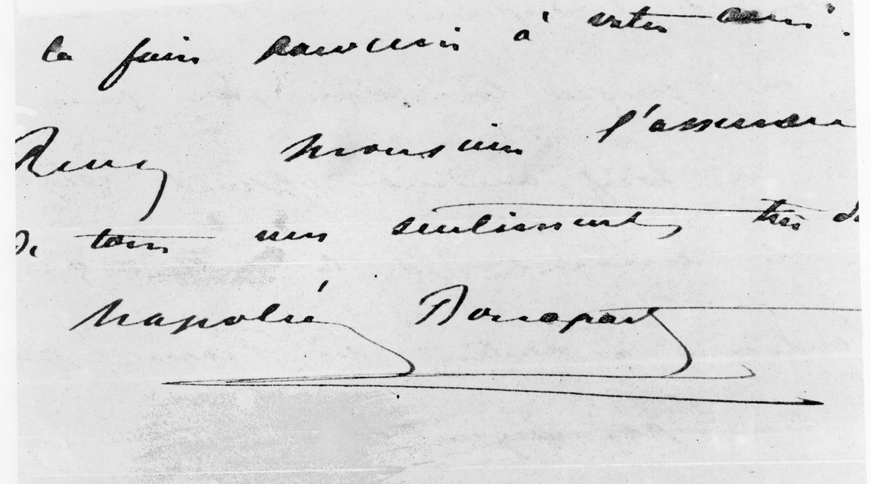 Handschrift en Handtekening van Napoleon Bonaparte (1769-1821) door Unbekannt Unbekannt