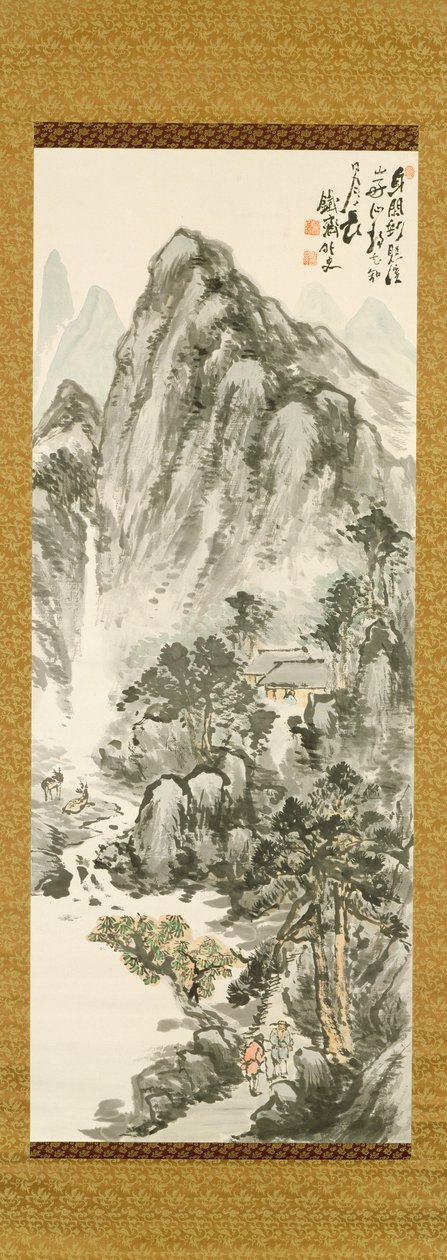 Toevlucht in de bergen door Tessai Tomioka (1836-1924) door Unbekannt Unbekannt
