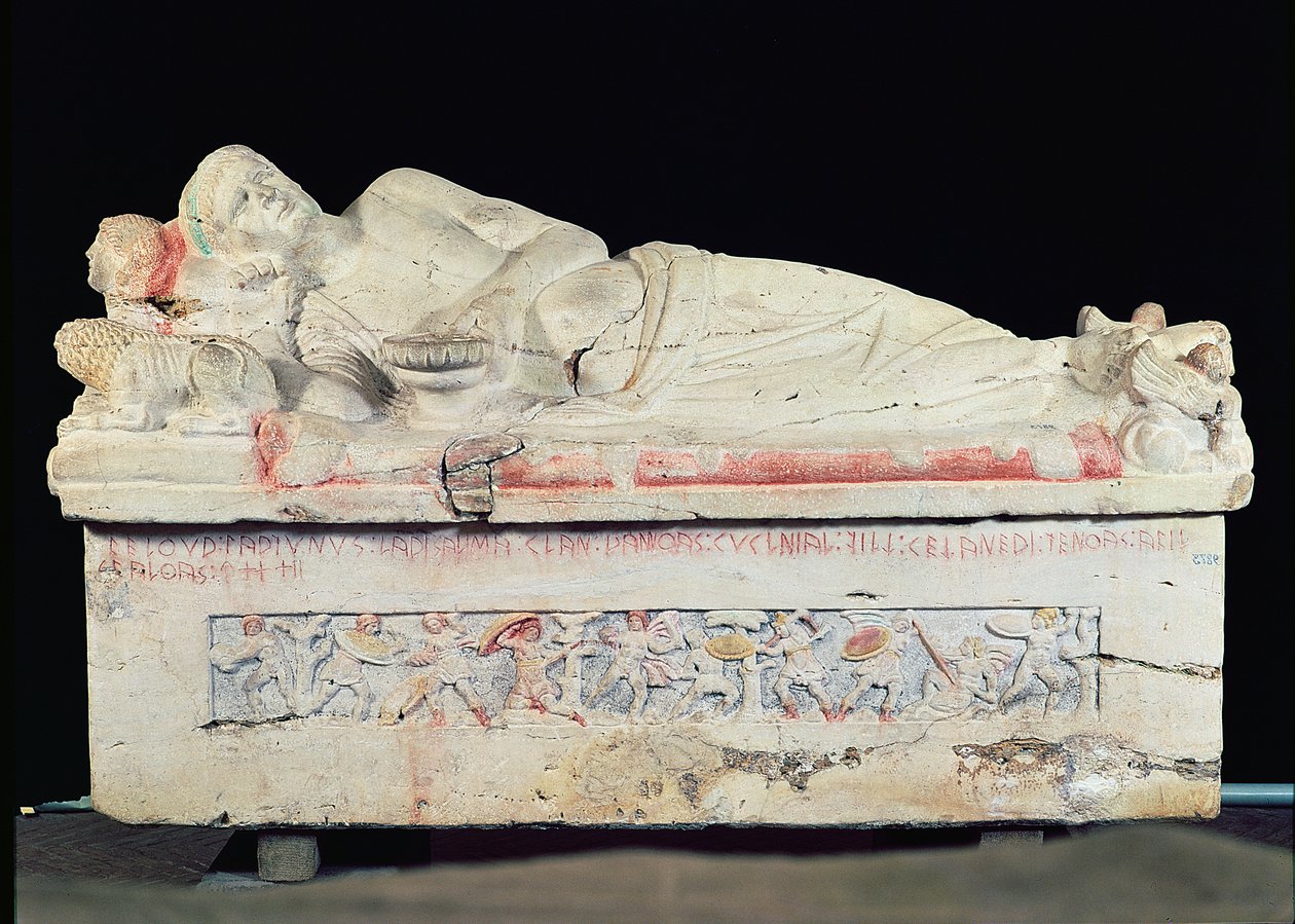 Sarcophagus, Etruskisch door Unbekannt Unbekannt