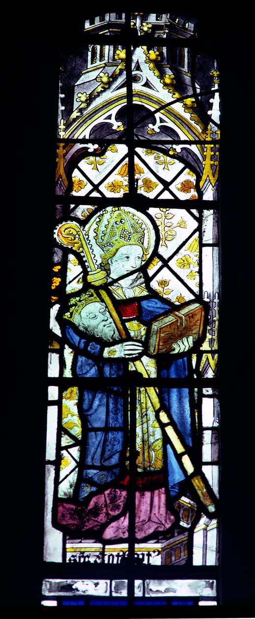 St. Cuthbert dragend het hoofd van koning Oswald, Brits, 15e eeuw door Unbekannt Unbekannt