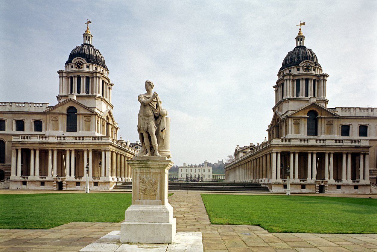 Het Oude Koninklijke Marine College gebouwd door Sir Christopher Wren, Greenwich, Londen, VK door Unbekannt Unbekannt
